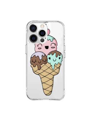Coque iPhone 15 Pro Max Ice Cream Glace Summer Ete Cerise Transparente - Claudia Ramos