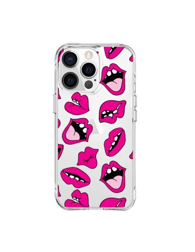 Coque iPhone 15 Pro Max Lèvres Lips Bouche Kiss Transparente - Claudia Ramos