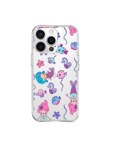 Coque iPhone 15 Pro Max Mermaid Petite Sirene Ocean Transparente - Claudia Ramos