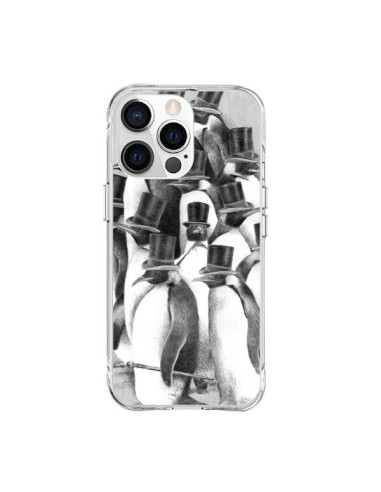 Coque iPhone 15 Pro Max Pingouins Gentlemen - Eric Fan