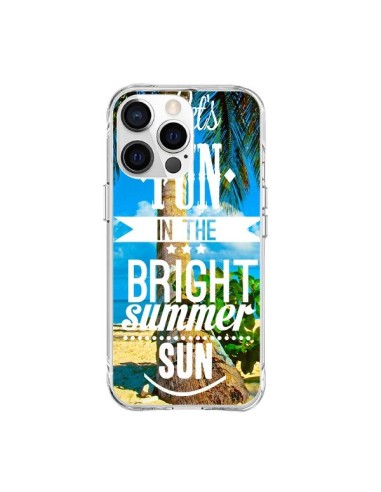 Coque iPhone 15 Pro Max Fun Summer Sun _té - Eleaxart