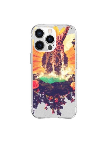 iPhone 15 Pro Max Case Giraffe Flowers - Eleaxart