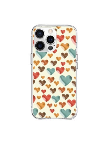 Cover iPhone 15 Pro Max Coeurs Color_s - Eleaxart