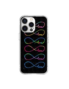 Coque iPhone 15 Pro Max Love Forever Infini Noir - Eleaxart