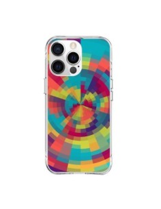 Cover iPhone 15 Pro Max Spirale di Colori Rosso Verde -...