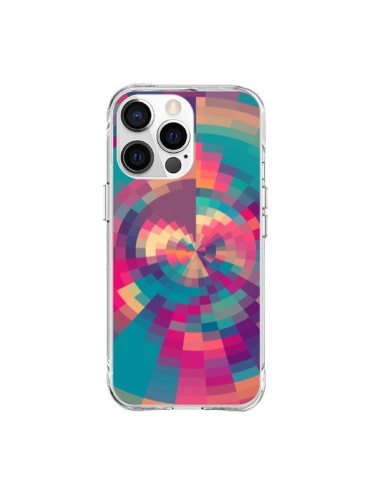 Cover iPhone 15 Pro Max Spirales di Colori Rosa Viola - Eleaxart