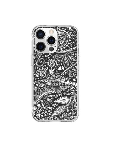 iPhone 15 Pro Max Case Aztec Black and White - Eleaxart
