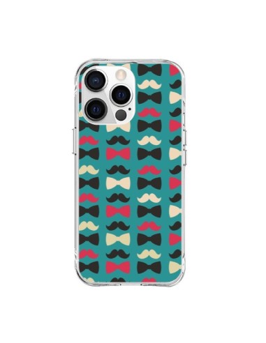 Cover iPhone 15 Pro Max Hipster Moustache Papillon - Eleaxart