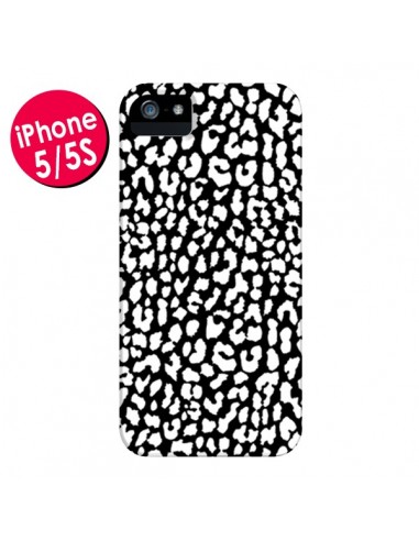 Coque Leopard Noir et Blanc pour iPhone 5 et 5S - Mary Nesrala