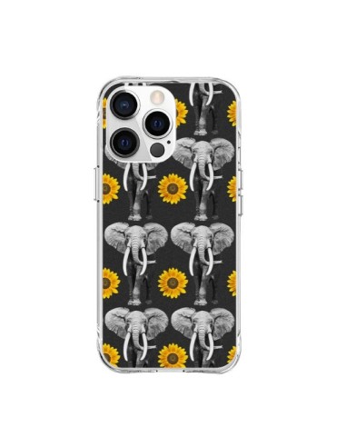 iPhone 15 Pro Max Case Elephant Sunflowers - Eleaxart