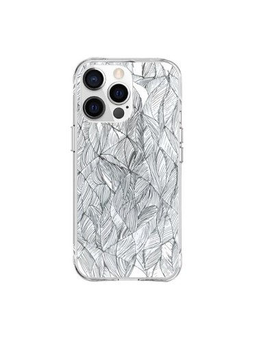iPhone 15 Pro Max Case Leaves Black and White - Léa Clément