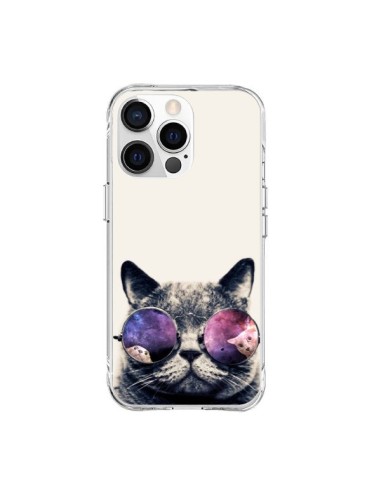 Cover iPhone 15 Pro Max Gatto con gli occhiali- Gusto NYC