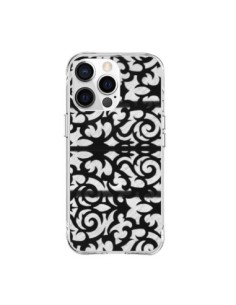 Coque iPhone 15 Pro Max Abstrait Noir et Blanc - Irene...