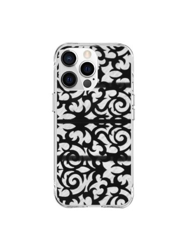 Coque iPhone 15 Pro Max Abstrait Noir et Blanc - Irene Sneddon