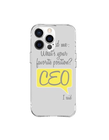 Coque iPhone 15 Pro Max What's your favorite position CEO I said, jaune - Shop Gasoline