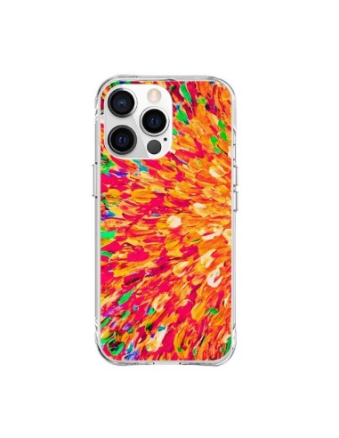 Cover iPhone 15 Pro Max Fiori Arancioni Neon Splash - Ebi Emporium