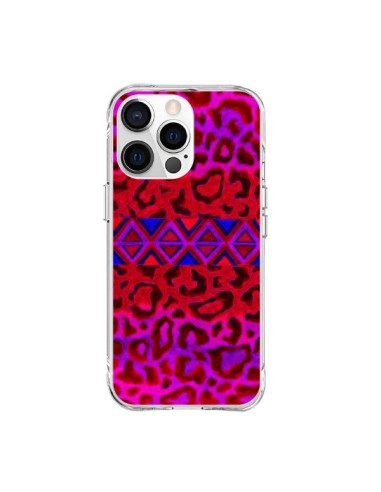 Coque iPhone 15 Pro Max Tribal Leopard Rouge - Ebi Emporium