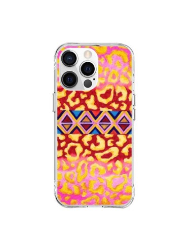 iPhone 15 Pro Max Case Tribal Leopard Pink - Ebi Emporium