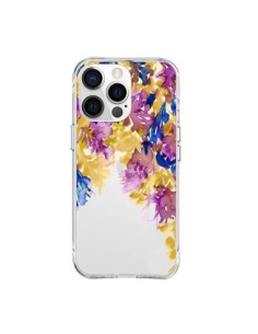 Cover iPhone 15 Pro Max Cascata Floreale Trasparente -...