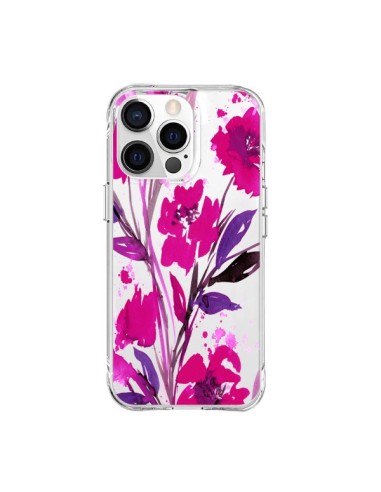 Cover iPhone 15 Pro Max Rose Fiori Trasparente - Ebi Emporium