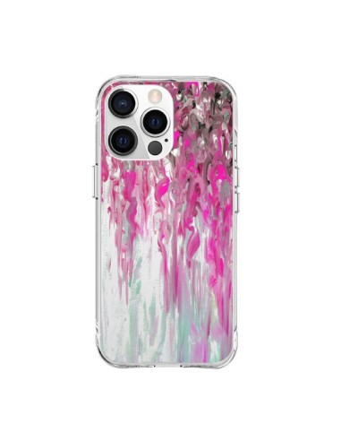 Coque iPhone 15 Pro Max Tempête Rose Transparente - Ebi Emporium