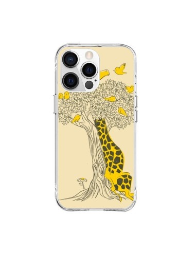 Coque iPhone 15 Pro Max Girafe Amis Oiseaux - Jay Fleck