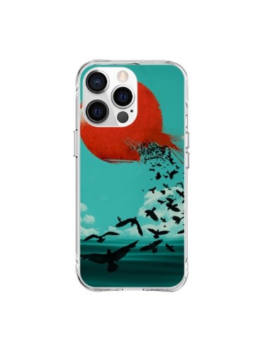 Coque iPhone 15 Pro Max Soleil Oiseaux Mer - Jay Fleck