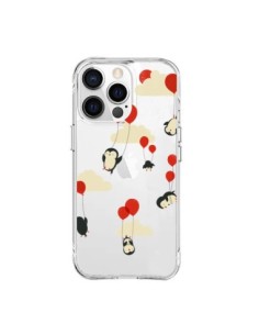 Cover iPhone 15 Pro Max Pinguino Palloncini Cielo...