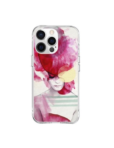 Coque iPhone 15 Pro Max Bright Pink Portrait Femme - Jenny Liz Rome