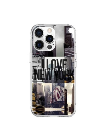 Coque iPhone 15 Pro Max I love New Yorck City noir - Javier Martinez