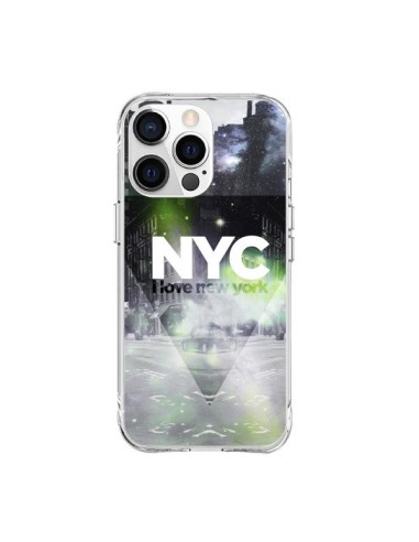 Coque iPhone 15 Pro Max I Love New York City Vert - Javier Martinez