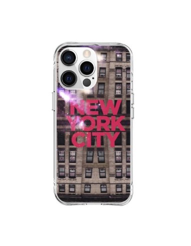 Coque iPhone 15 Pro Max New York City Buildings Rouge - Javier Martinez