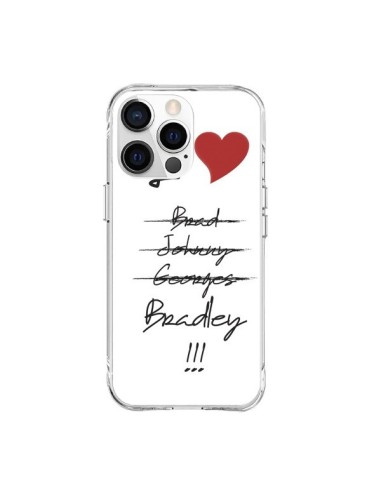 Coque iPhone 15 Pro Max I love Bradley Coeur Amour - Julien Martinez