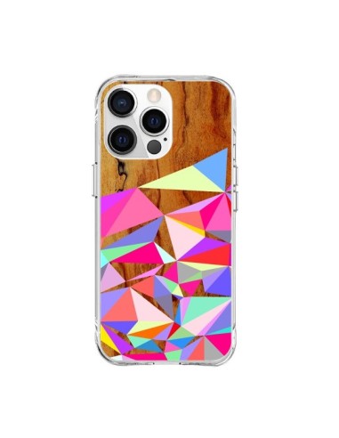 iPhone 15 Pro Max Case Wooden Multi Geo Wood Aztec Tribal - Jenny Mhairi