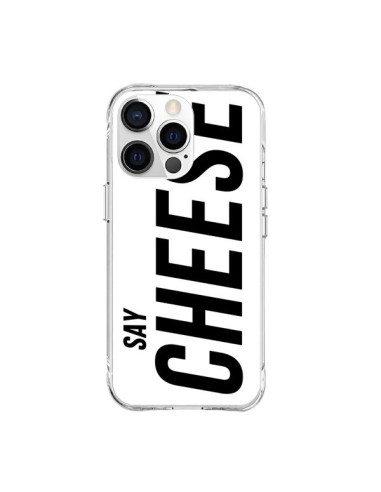 Coque iPhone 15 Pro Max Say Cheese Smile Blanc - Jonathan Perez