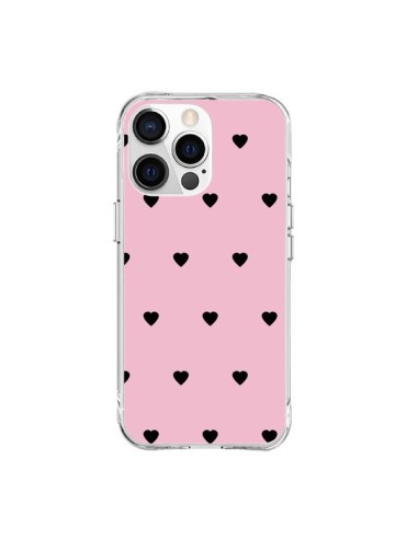 Coque iPhone 15 Pro Max Coeurs Roses - Jonathan Perez