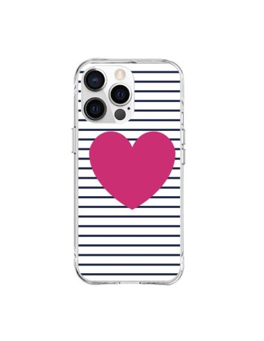 Coque iPhone 15 Pro Max Coeur Traits Marin - Jonathan Perez