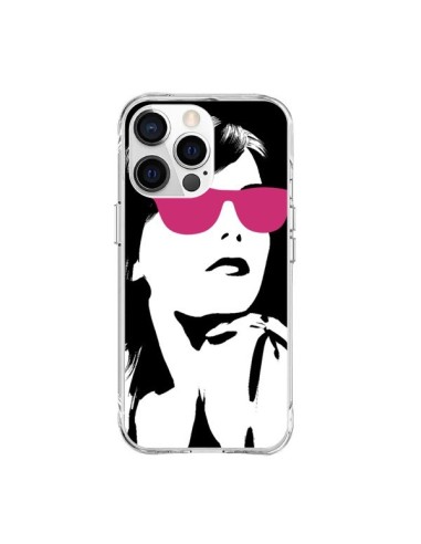 Coque iPhone 15 Pro Max Fille Lunettes Roses - Jonathan Perez