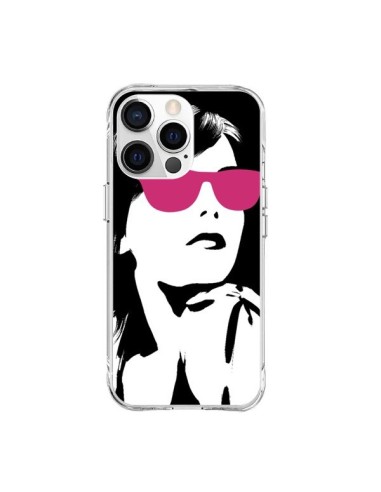 Cover iPhone 15 Pro Max Ragazza Occhiali Rosa - Jonathan Perez