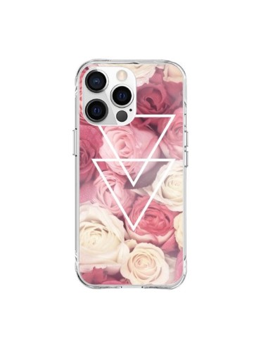 iPhone 15 Pro Max Case Pink Triangles Flowers - Jonathan Perez