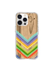 Cover iPhone 15 Pro Max Tribal Azteco Legno Wood -...