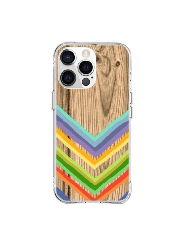 Coque iPhone 15 Pro Max Tribal Azteque Bois Wood - Jonathan Perez