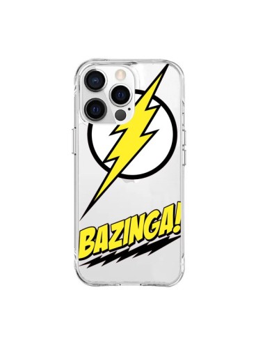 Coque iPhone 15 Pro Max Bazinga Sheldon The Big Bang Thoery Transparente - Jonathan Perez