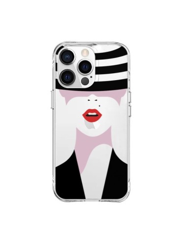 Coque iPhone 15 Pro Max Femme Chapeau Hat Lady Transparente - Dricia Do