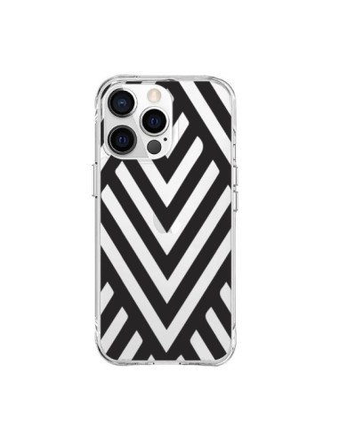 Coque iPhone 15 Pro Max Geometric Azteque Noir Transparente - Dricia Do