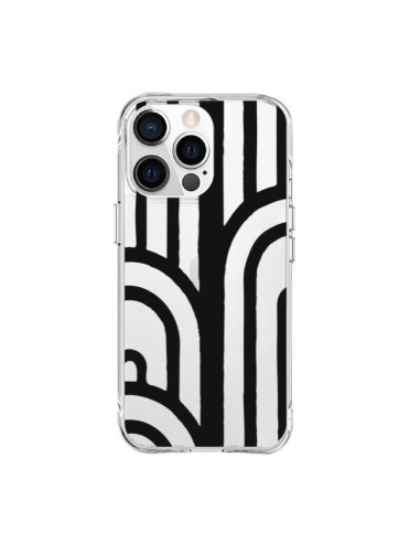 Coque iPhone 15 Pro Max Geometric Noir Transparente - Dricia Do
