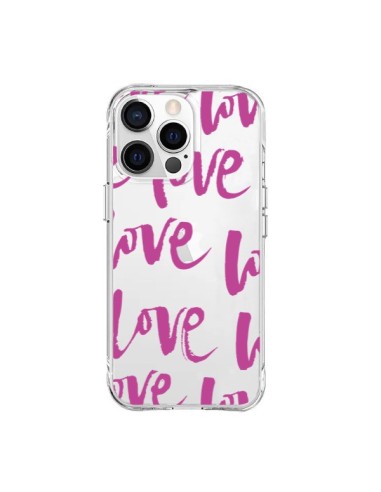 Coque iPhone 15 Pro Max Love Love Love Amour Transparente - Dricia Do