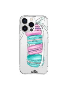 Cover iPhone 15 Pro Max Macarons Rosa Menta Trasparente -...