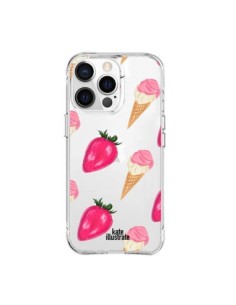 Cover iPhone 15 Pro Max Gelato Fragola Trasparente -...