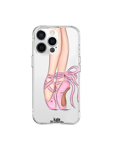 Coque iPhone 15 Pro Max Ballerina Ballerine Danse Transparente - kateillustrate